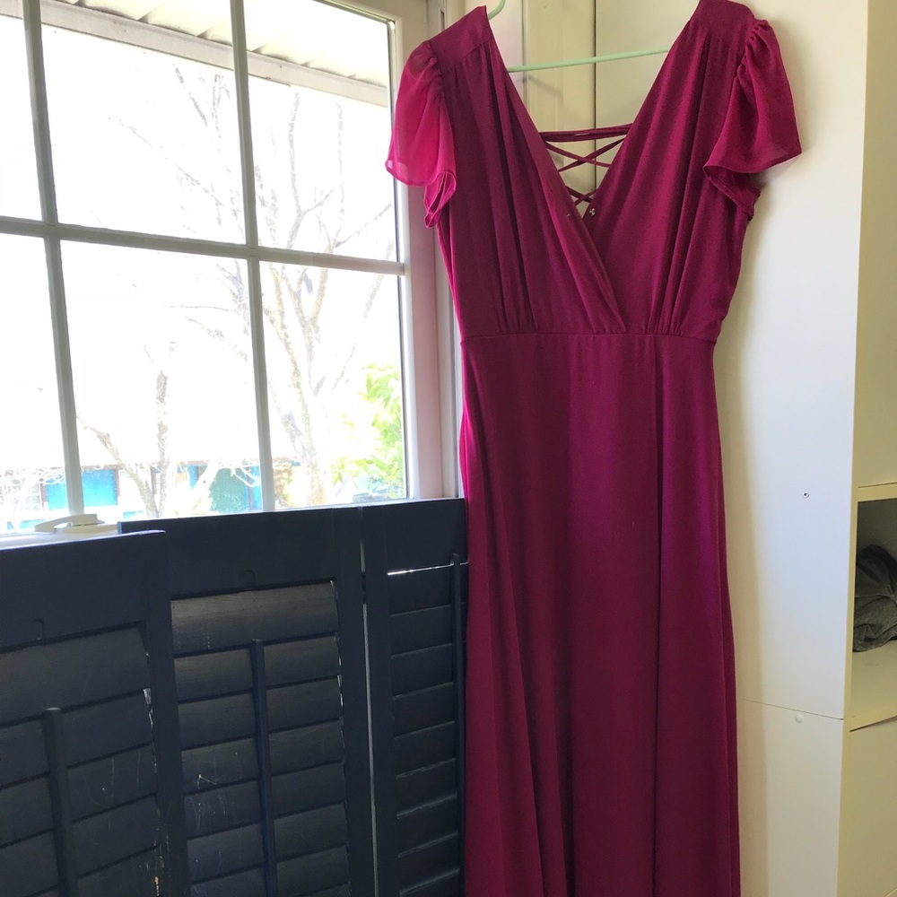 Fuschia bridesmaid dress